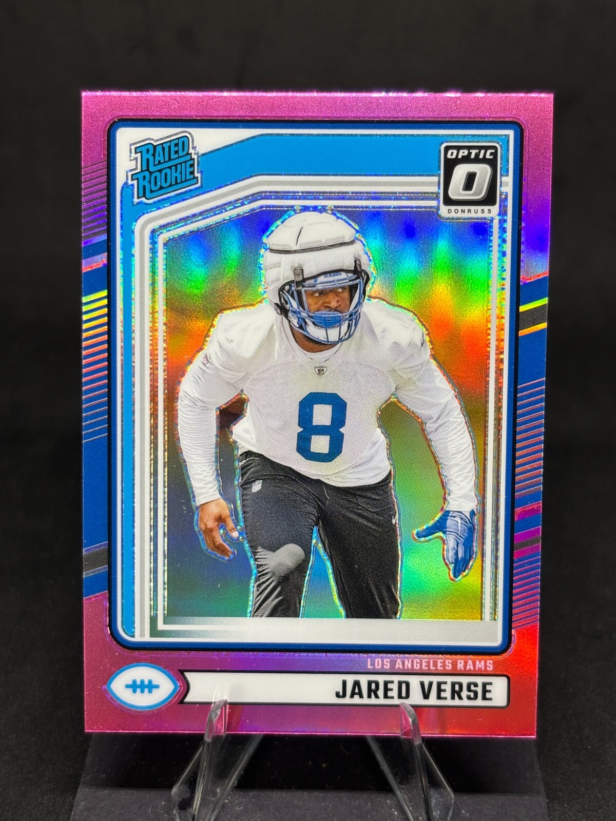 Jared Verse 2024 Donruss Optic Preview Pink Prizm Rated Rookie #341 Rams
