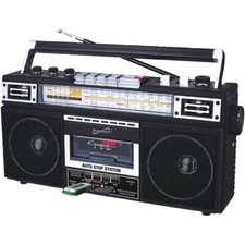 Supersonic SC-3201BT BLACK  4-Band Radio  Cassette Player w/ Bluetooth