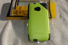 OtterBox Commuter Series Hybrid Case for HTC One -  Punked (Lime Green/Blue)