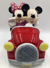 VTG Disney Mickey & Minnie Mouse Houston Harvest Convertible Red Car Cookie Jar