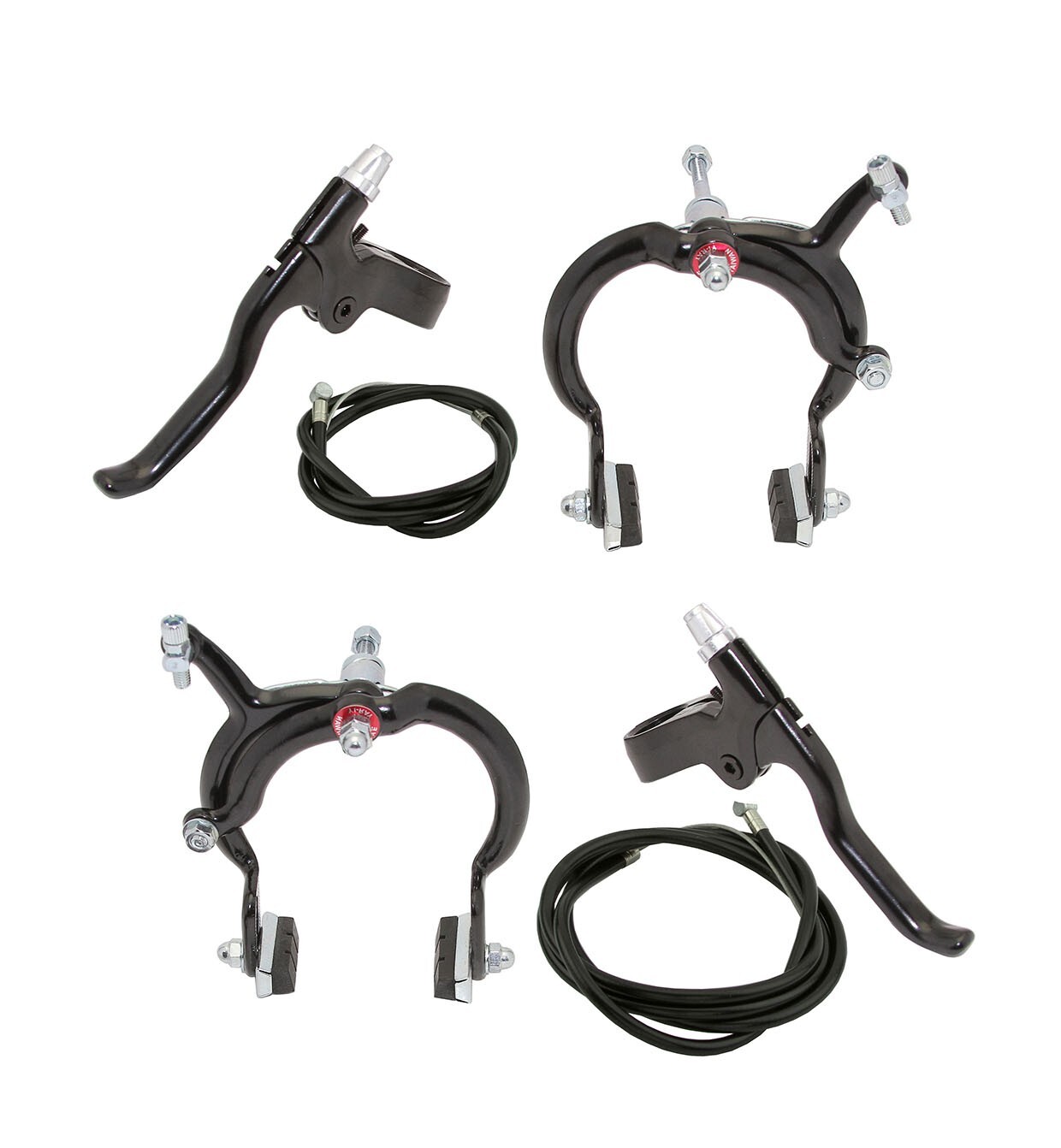 ALTALINE 1080 BLACK BICYCLE CRUISER ALLOY BRAKES FRONT & REA