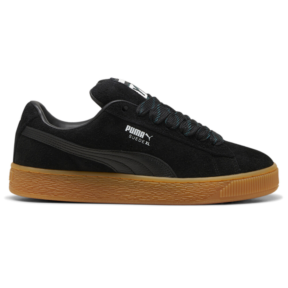 Повседневные мужские черные кроссовки Puma Suede Xl на шнуровке в крапинку 39809401
