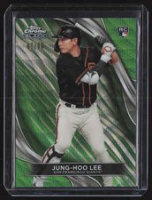 2024 Topps Chrome Black #61 Jung-Hoo Lee Green Wave Refractors #/99