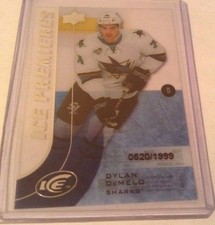 15-16 2015-16 UPPER DECK ICE DYLAN DeMELO ICE PREMIERES ROOKIE /1999 101 SHARKS