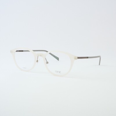Nine Eyewear Brillengestell Titan 2723 Origin Weiss Grau Panto Leichtgewichtig