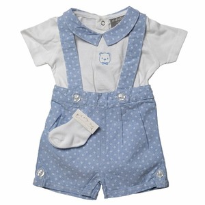 baby boy short dungaree set