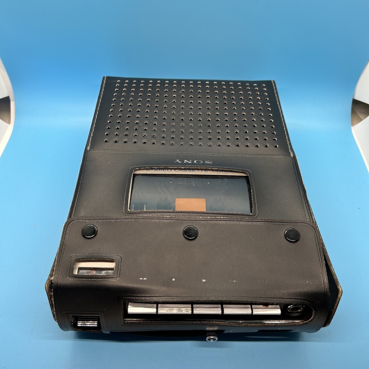 Vintage Sony TC-124 Cassette Recorder With Case and Accessories