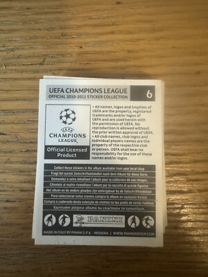 Panini Champions League 2010/11 stickers 1-174