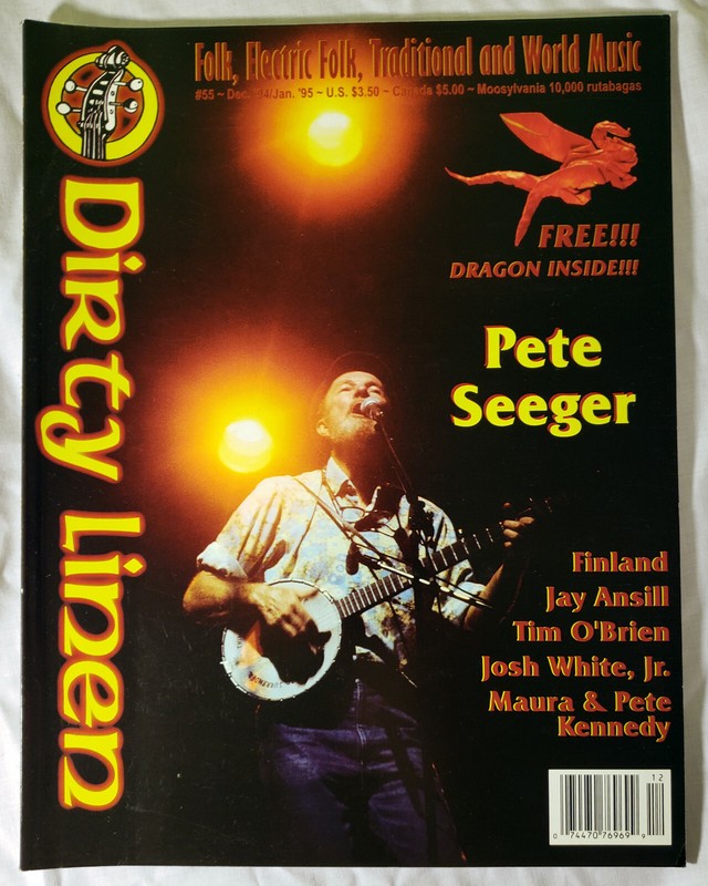 Dirty Linen folk & world music mag #55 Dec/Jan '94-95 Pete Seeger/Tim O'Brien/+
