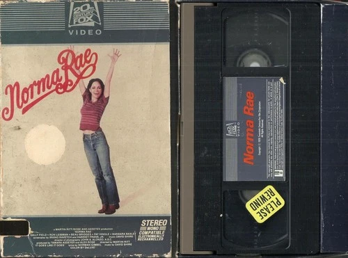 Norma Rae VHS Sally Field Original 1st Print Sliding Drawer RARE HTF