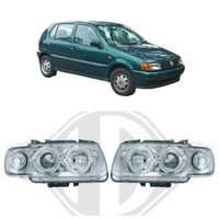 Designsatz Scheinwerfer Klarglas/Chrom FüR Polo 1994-1999