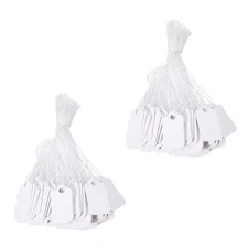 1000pcs Paper Tags Cotton Line Blank Commodity Price Price Tags Label