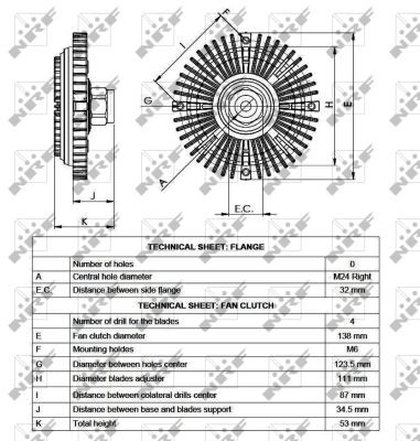 CLUTCH RADIATOR FAN 49520 FOR FORD TRANSIT/Platform/Chassis/Van/Bus 4AB 2.5L - Picture 6 of 10