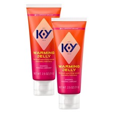 Warming Personal Lubricant Jelly 2.5 Fl Oz - Glycerin-Based, Safe for Latex, 2 P