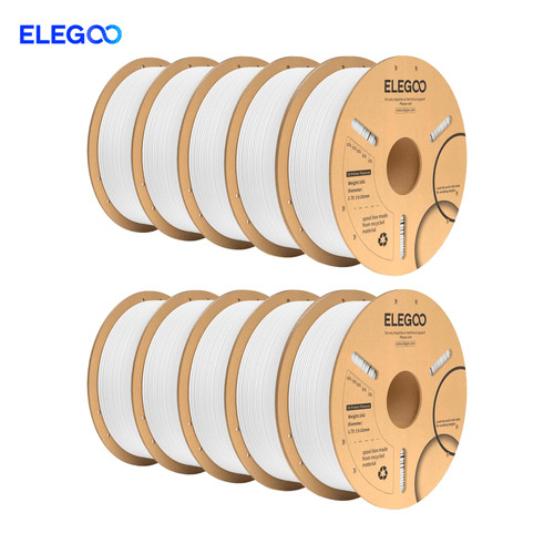 【Value Pack】ELEGOO 10KG White PLA+ 3D Printer Filament 1.75mm for FDM 3D Printer