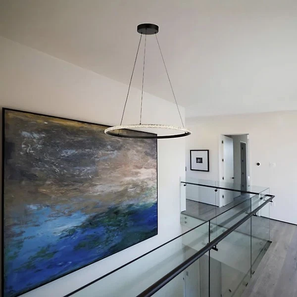 Lámpara de techo colgante Artcraft Lighting AC6711BK Nova LED 19,7 pulgadas negro mate Foto 4 de 4