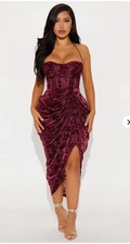 NWT Prom Formal Gown Wine Burgundy Size S