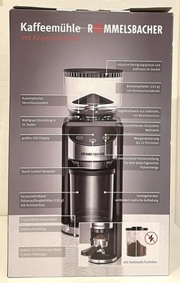 Rommelsbacher Kaffeemühle EKM 400 mit Kegelmahlwerk Schwarz OVP unbenutzt