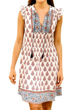 Vestido BELL Mer St. Barth Giselle Boho Manga Acampanada Sol EE. UU. 6 8 / Mediano