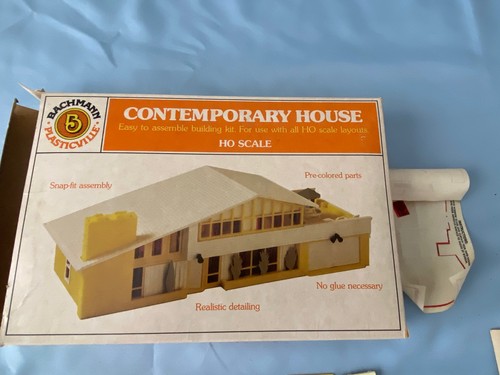 HO Bachmann Contemporary House Building Yellow 2932 Used Vintage
