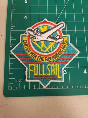 Vintage Full Sail Center for the Recording Arts Patch Embroidered Airplane Sew O