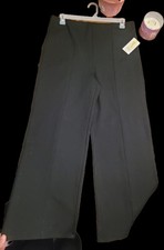 Brand New Nwt Women's Black Pants A new Day Size Large High Rise Wide Leg