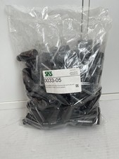 SKS 0033-05 1 oz Amber PET Boston Round Bottles w/ Black Treatment Pumps 48/Bag