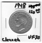 New Listing1948 Canada Silver 50 cents coin - VF Cleaned