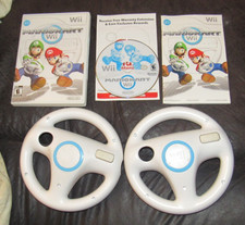 Wii MARIO KART Wii CIB + 2 Steering Wheels Tested & Working!