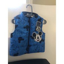 Disney Store Mickey Mouse Kids 18M Full Zip Puffer Vest Winter Jacket