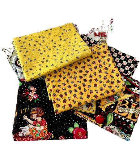 Vintage Huge Lot Mary Engelbreit FQ Fabric Bundle + More Quilt It! Sew It! Bees - Picture 6 of 15