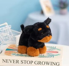 Rottweiler Dog Plush Toy 8" Stuffed Animal Toddler Doll Gift for Kids