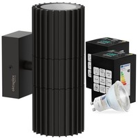 Led AußEnleuchte AußEnlampe Gu10 IP44 Wandleuchte Schwarz Inkl. Leuchtmittel