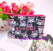 Kuromi All Over Print Dark ID Cardholder Coin Purse Keychain Wallet