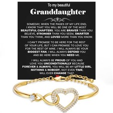 Larvincy To My Granddaughter Bracelet From Grandma, Jewelry Graduation Gift
