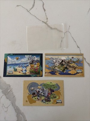Pokemon Legends Arceus Art Card Set of 3 GameStop Preorder Bonus! VERY  NICE!!! | eBay