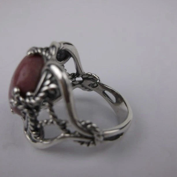 Anel Carolyn Pollack prata esterlina rodocrosita tamanho 7 - Imagem 2 de 4