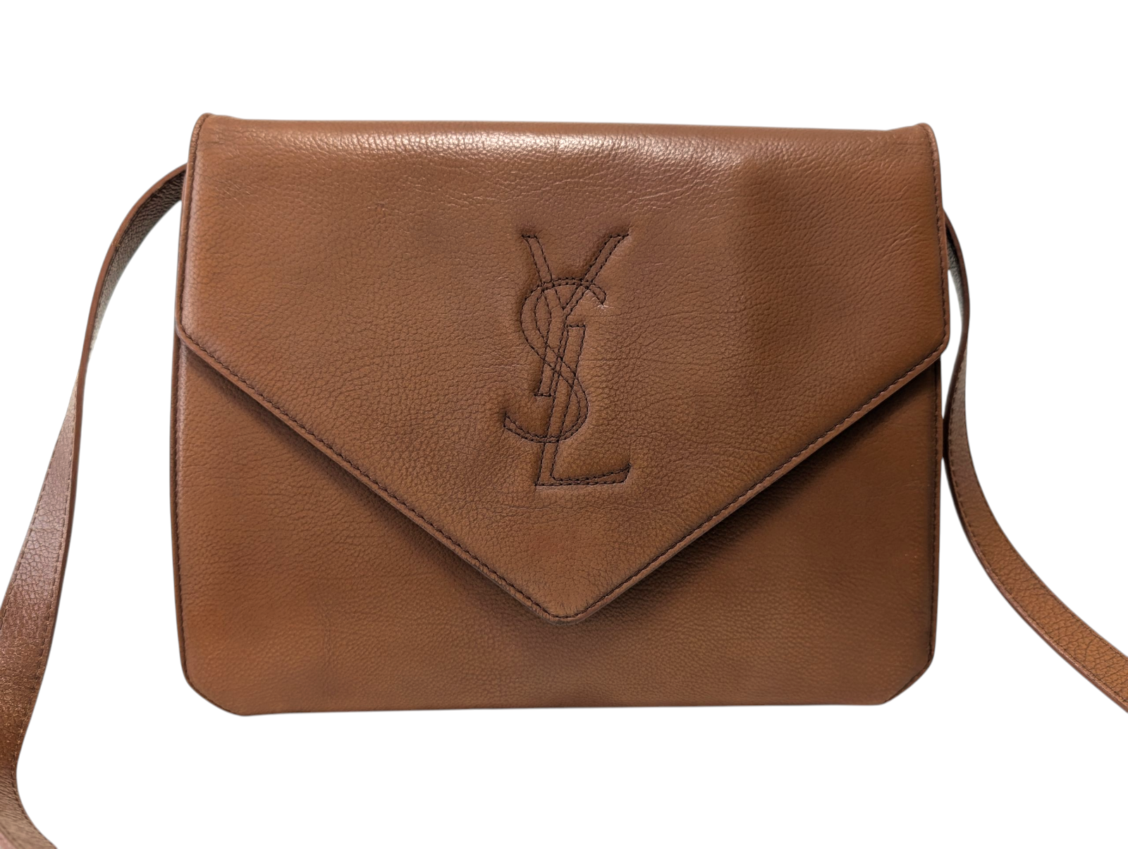 Borsa pochette a tracolla Yves Saint Laurent pelle sopracciglia vintage YSL autentica