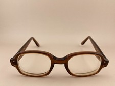 Vintage Military USS 4 1/2 - 5 3/4 Eyeglasses Frames Brown - 46-20mm