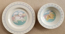 Hallmark Childs Plate And Bowl 1984