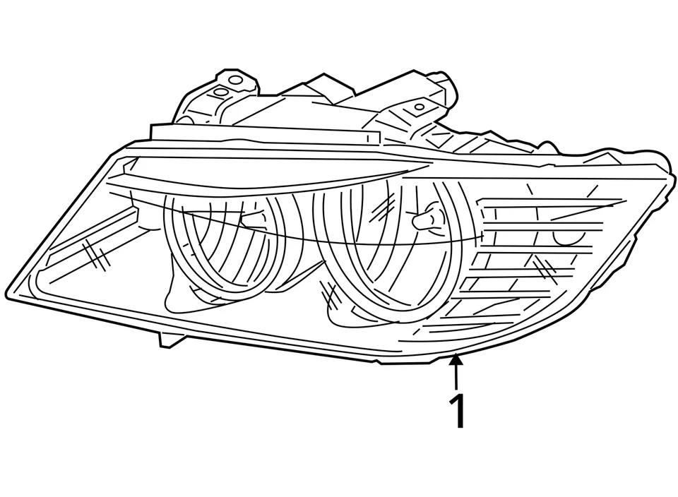 Lámpara de faros delanteros izquierda OEM BMW 335i Xdrive EZ1CF Foto 3 de 3