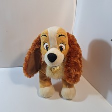 Disney Store Lady  the Tramp Plush Lady Authentic Dog Stuffed Animal Toy 14  