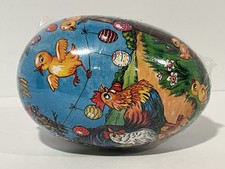 World Market Nestler Germany Paper Mache Easter Egg Candy Container Box Sealed