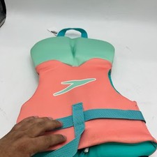 SPEEDO INFANT LIFE VEST - PINK: ZIPPER BUCKLE CLOSURE - 30 LBS - TEAL/ORANGE