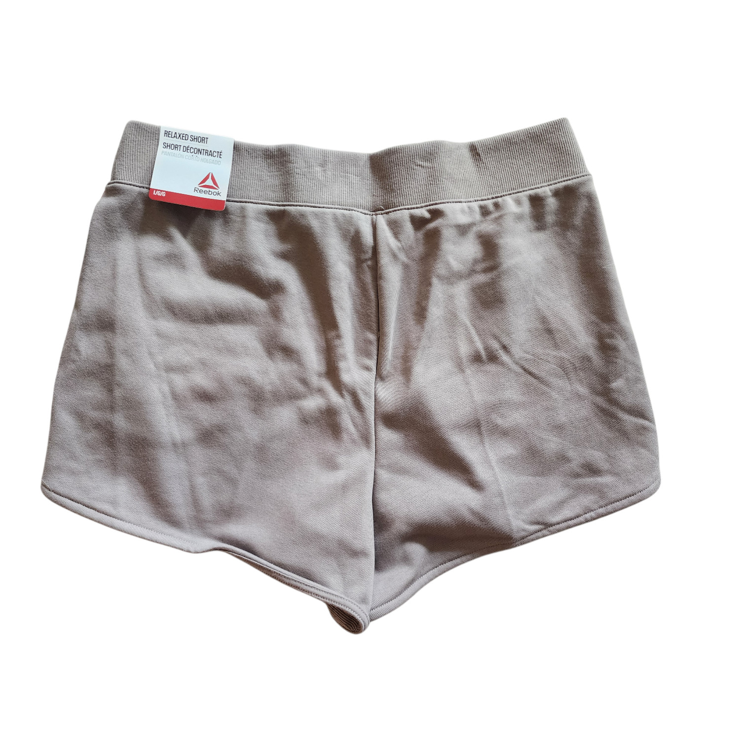 Reebok Women's Relaxed Athletic Brownish/Tan Shorts Size Large With Pockets NEW thumbnail 2
