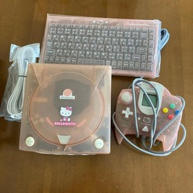 SEGA Dreamcast Hello Kitty HKT-3000 Console Boxed Tested Keyboard Sealed Japan