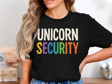Unicorn Security T-Shirt, Funny Rainbow Unico...