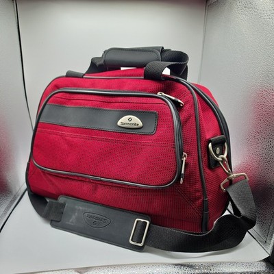 Samsonite Red Carry On Bag Travel Overnight Tote Weekender Luggage 17x11 Duffle