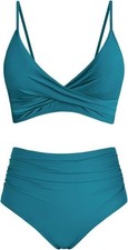 Women Wrap Bikini Set Push Up High Waisted 2 Piece Swimsuits Size Small, NEW