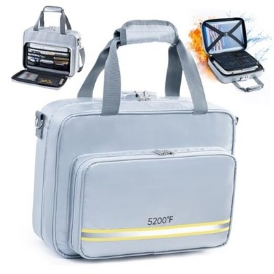 5200 Fireproof Document Organizer - Large Fireproof Bag with 20 Pockets - Grey